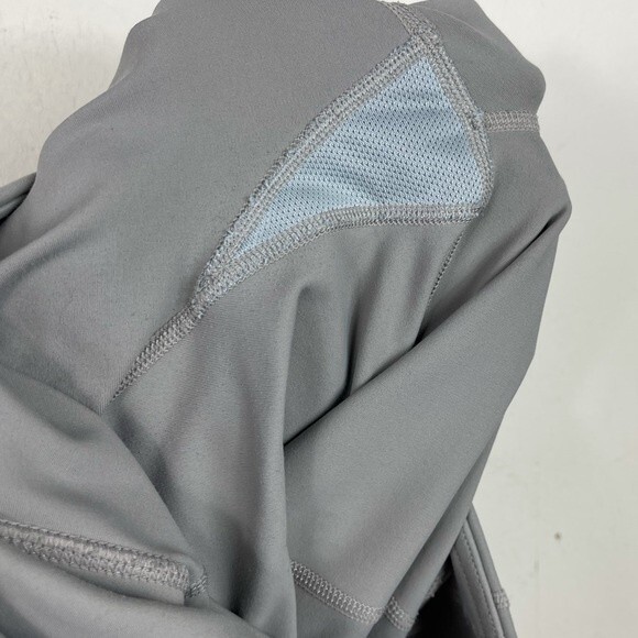 Athleta Eclipse 7/8 Tight High Waist Yoga Leggings In Silver Grey Mesh Panels S - Picture 15 of 16